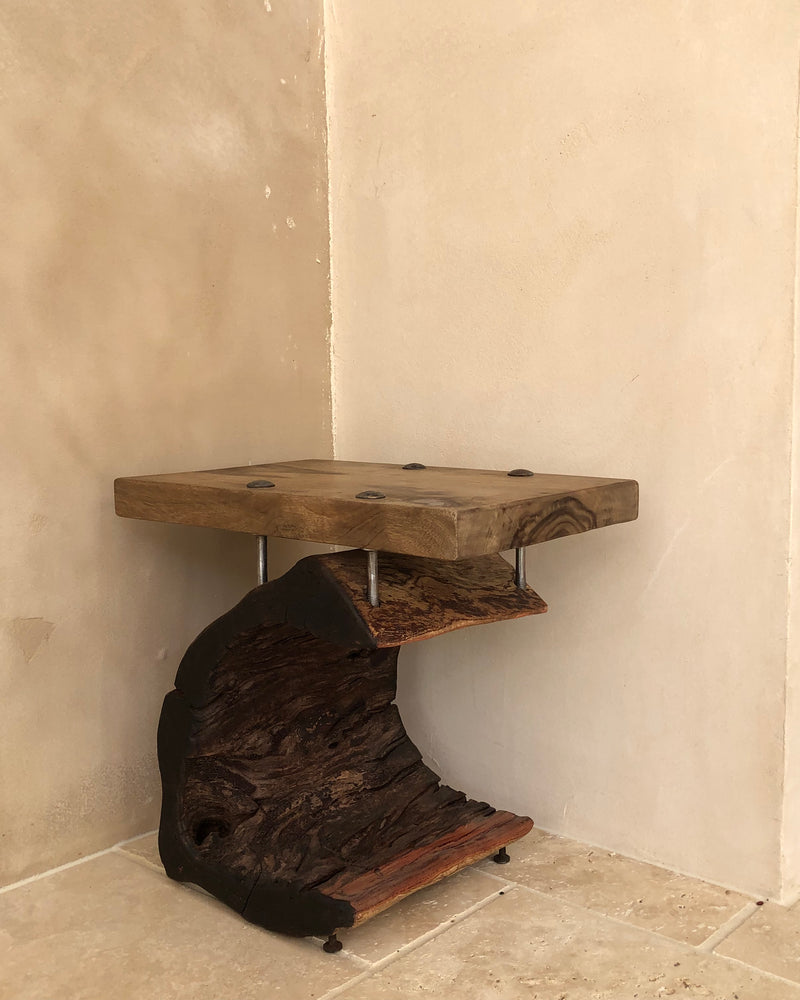 'WAVE’ side table by Wood Sculptor artist KC Vidur