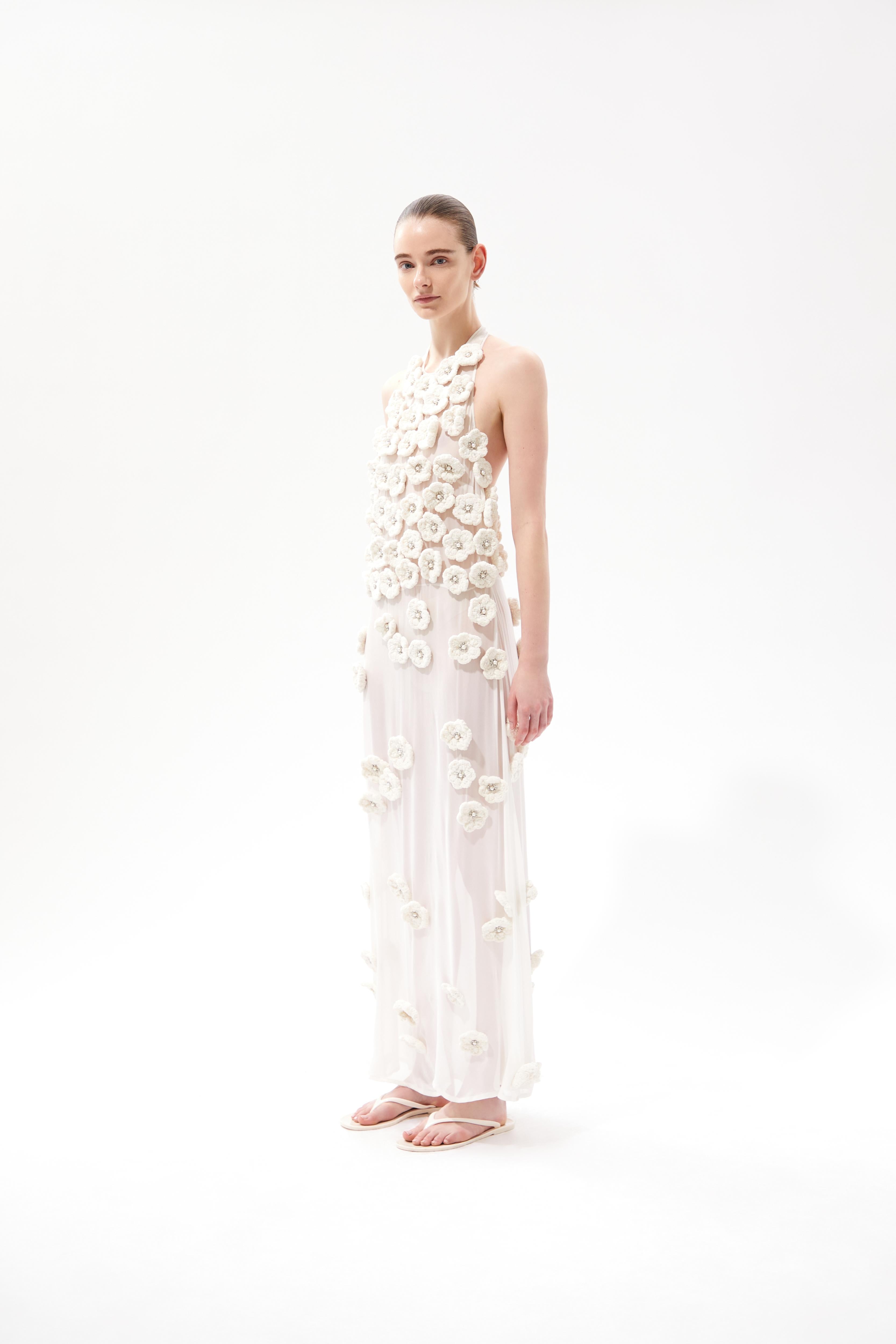 FELLINI BLANC HALTER DRESS I