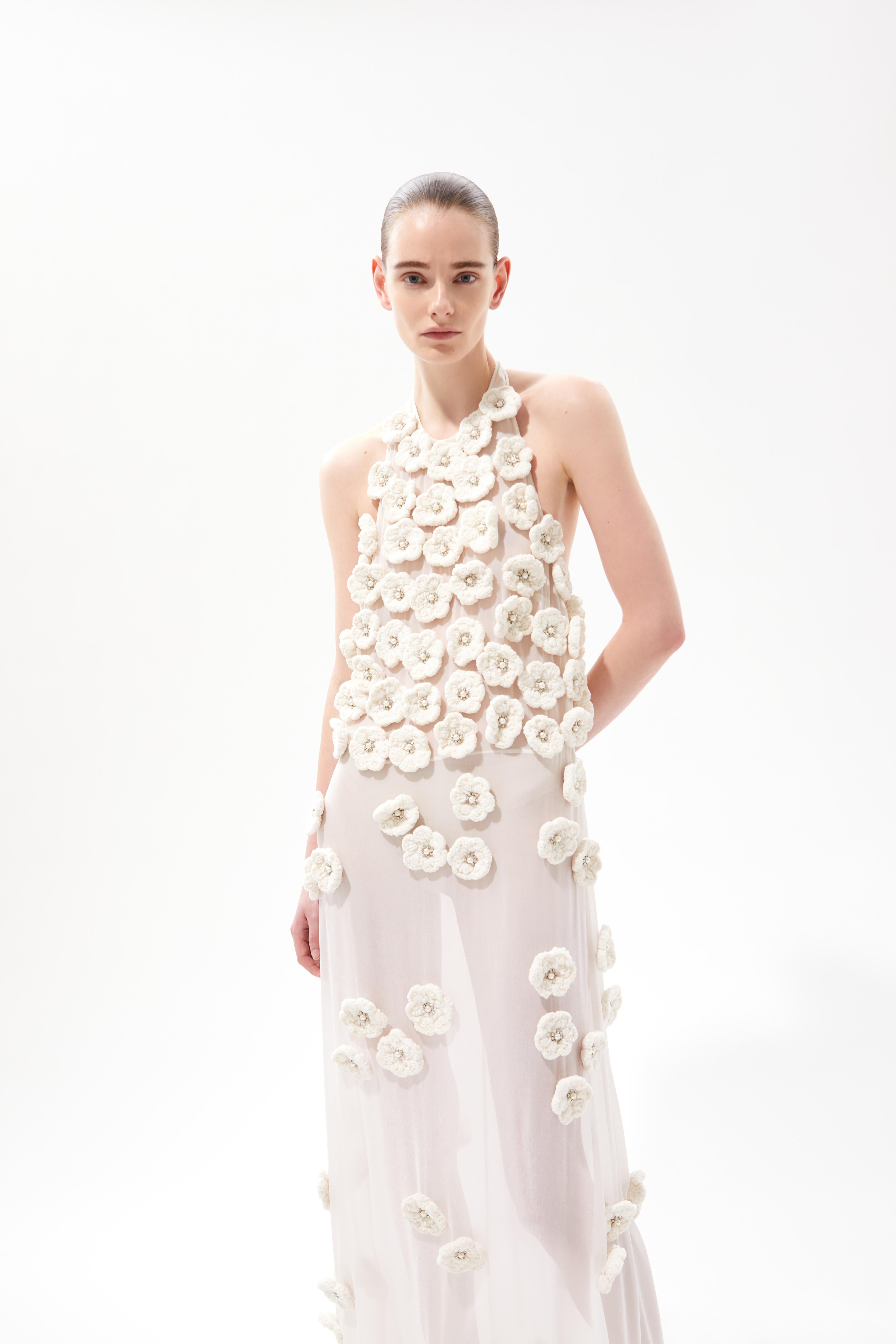 FELLINI BLANC HALTER DRESS I